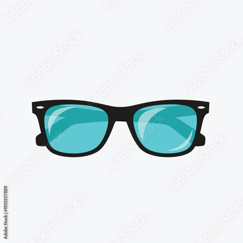 Stylish Sunglasses Icon – Modern Fashion Eyewear Vector Illustration