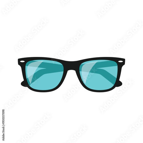 Stylish Sunglasses Icon – Modern Fashion Eyewear Vector Illustration