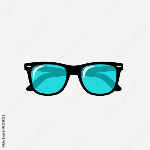 Stylish Sunglasses Icon – Modern Fashion Eyewear Vector Illustration