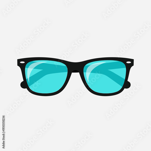 Stylish Sunglasses Icon – Modern Fashion Eyewear Vector Illustration
