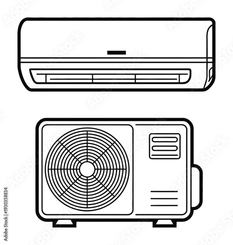 Line of a Split Air Conditioning Unit