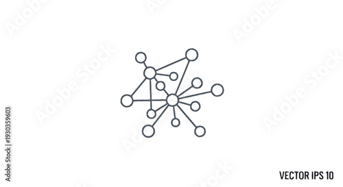 Abstract Network of Connected Nodes and Lines.