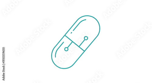 Abstract medical capsule with circuit board elements inside.