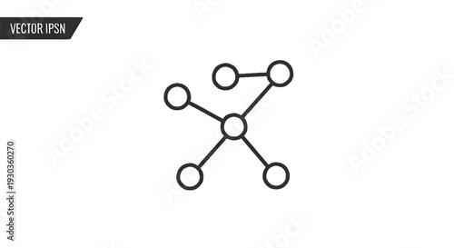 Abstract Network Structure Connected Nodes Diagram.