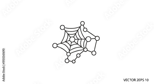 Abstract Spider Web Network Connection Concept.