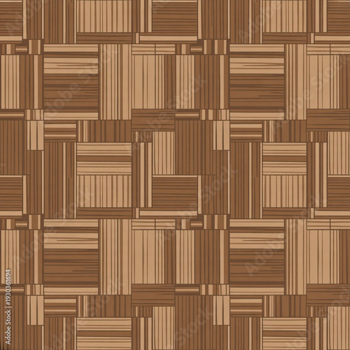 Seamless Geometric Bamboo Composite Wood Texture Vector Illustration