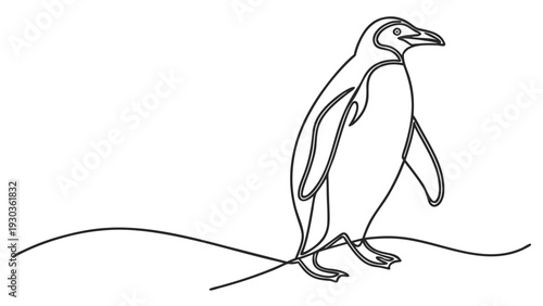 Stunning penguin illustration in modern minimalist style