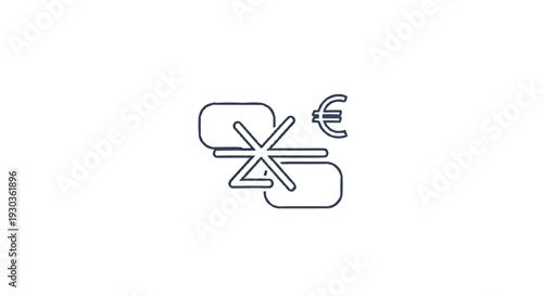 Abstract Symbol Representing No Financial Transactions or Business.