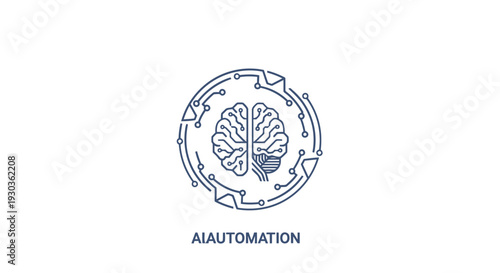 AI Automation Brain Technology Concept.