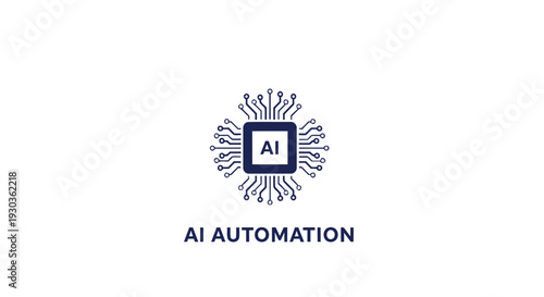 AI Automation Chip Technology Symbol.