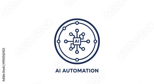 AI Automation Icon Representing Artificial Intelligence and Technology.