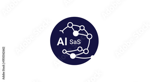 AI SaaS Network Connection Digital Technology Concept.