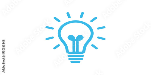 A creative light bulb icon vector illustration symbolizing a bright idea and innovative power for business technology solutions