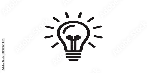 A creative light bulb icon vector illustration symbolizing a bright idea and innovation
