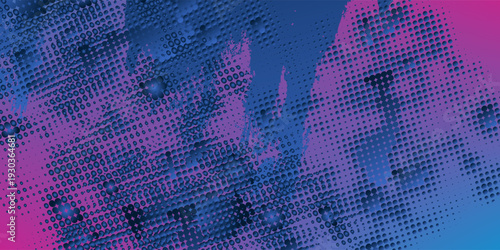 Abstract Halftone Blue and Purple Texture Background for Modern Digital and Graphic Design