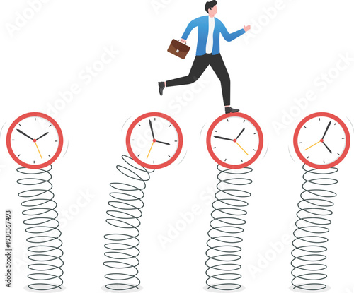 Professional Time Management Leap and Strategic Efficiency Punctuality
