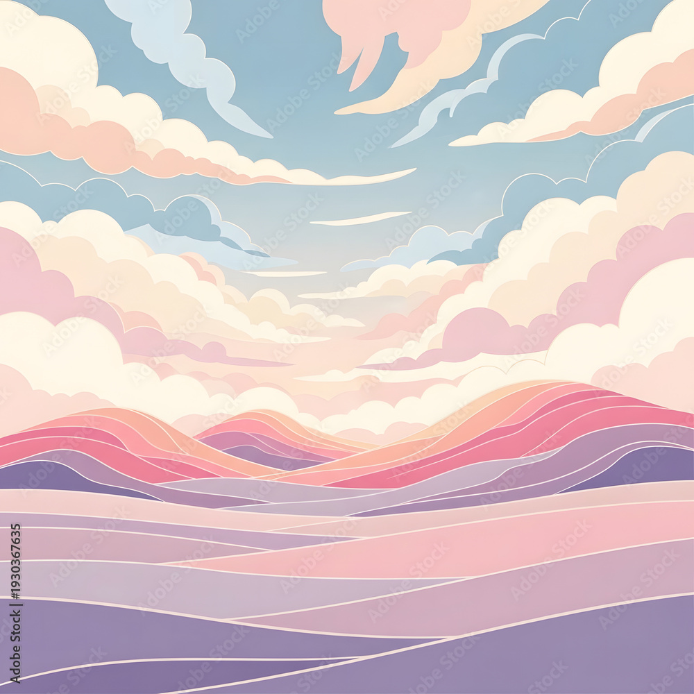 Obraz premium Multicolored Painted Hills Scenic View.