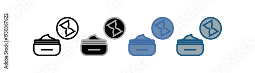 
Anti age icon set multiple style collection with anti aging cream design