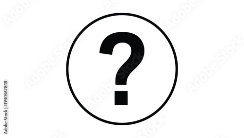 Question Mark Symbol in Circle