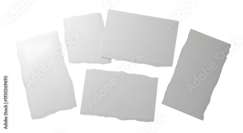 Wallpaper Mural A group of gray cards on a white background isolated on transparent background Torontodigital.ca