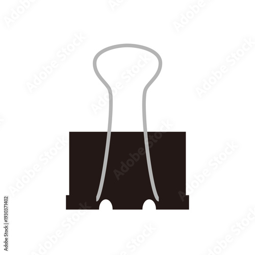 ダブルクリップのシンプルなイラスト