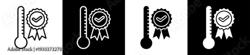 Sample Icon In Flat Version On Black And White Background