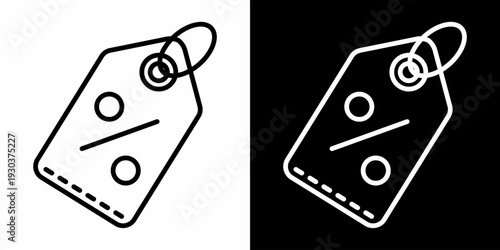 Discount Offer White Icon Set Design