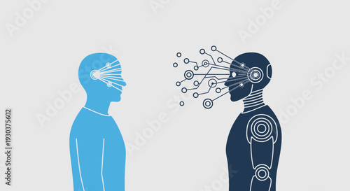 Exploring the symbiotic relationship between human intelligence and advanced AI technology, envisioning a future of collaborative innovation and progress