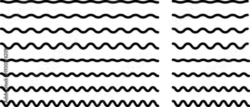 シンプルな波線
