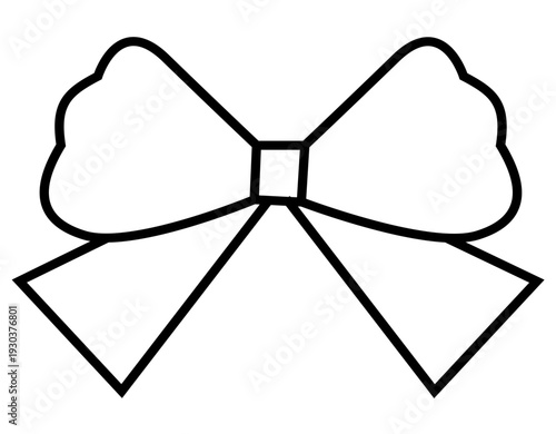 elegant ribbon bow outline