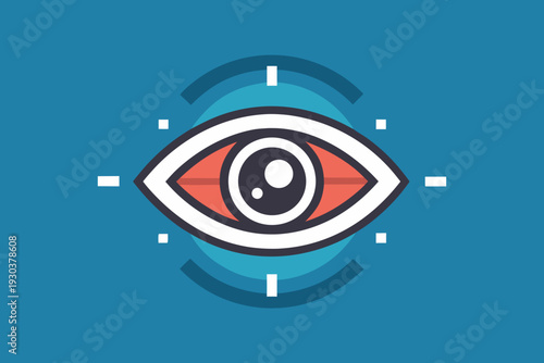 Augmented Reality Eye Overlay Interface Lines Icon