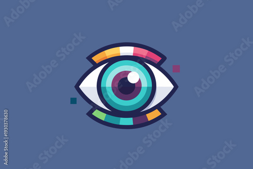 Advanced Pixel Radar Eye Scanner Technology Icon