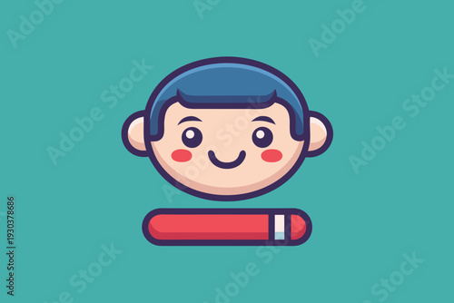 Human Face Analytics With Digital Emotion Meter Icon