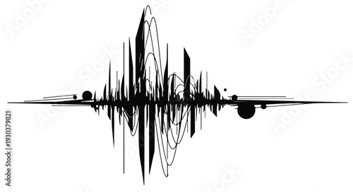 Abstract sound wave visualization, symbolizing music or data flow