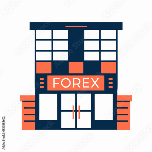 Icon representing a forex store or office building