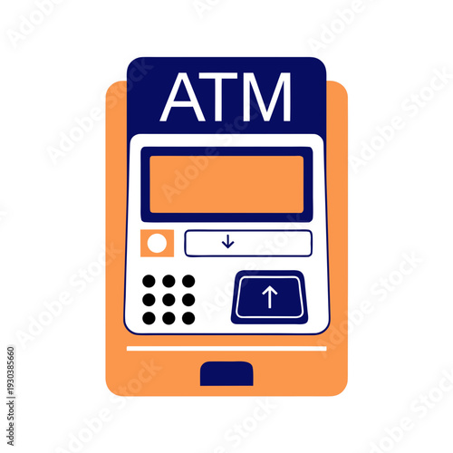 An illustration of an automated teller machine