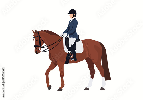 Dressage competition performance showing horse and rider in harmony