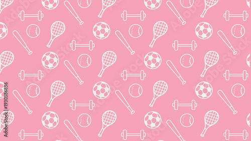 Wallpaper Mural Sports doodle vector pattern  Torontodigital.ca