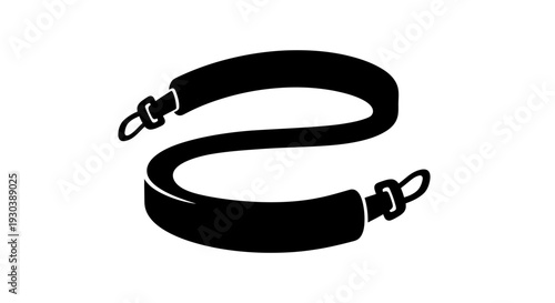 Black Camera Strap with Metal Clips.