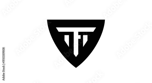 Black Shield with White Lettering Emblem. Free Download Black Shield with White Lettering Emblem. - GFXLoad