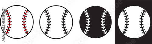 Softball vector set. baseball icon silhouette. Baseball Line Art and Solid Silhouette Styles hand drawn baseball illustration. Softball logo  Formats Included EPS