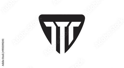 Black Shield Logo with Three Letters.