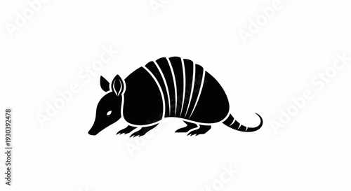 Armadillo Silhouette Side Profile Animal.