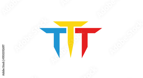 Colorful T Logo Design Elements.