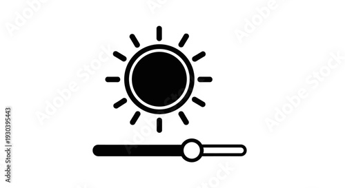 Simple Sun Icon with Slider Control.