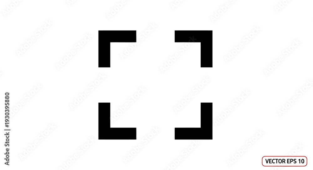 Obraz premium Black Square Brackets Facing Corners Inward.