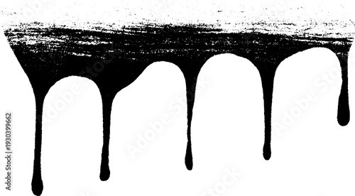 High contrast drip line stencil design for artistic projects