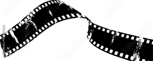 Abstract stencil film strip frame in high contrast design for retro themed projects
