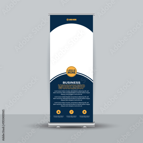 Professional Business Workshop Roll-up Banner Template
