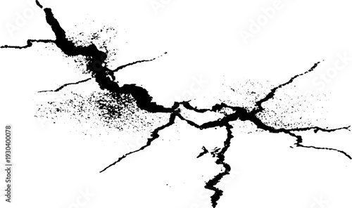 High contrast fractured factory floor metal texture for industrial design